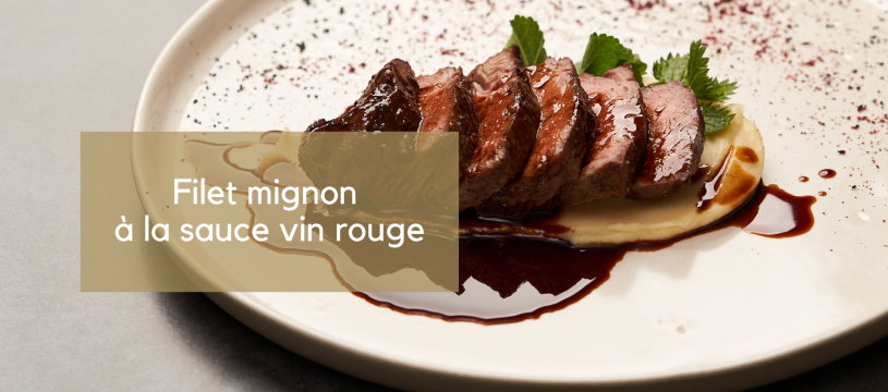 Filet mignon de porc à la sauce vin rouge